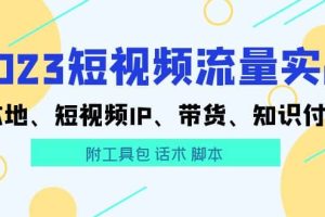 2023短视频流量实战 本地、短视频IP、带货、知识付费