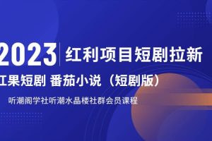 听潮阁学社月入过万红果短剧番茄小说CPA拉新项目教程