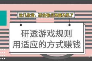 某付费文章：研透游戏规则 用适应的方式赚钱，这几段话 恐怕有点泄露天机了