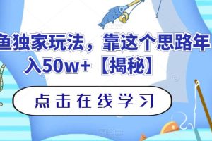 钓鱼独家玩法，靠这个思路年入50w 【揭秘】